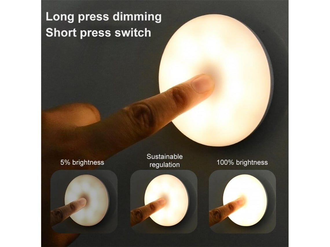 Luz Noturna Com Sensor De Movimento Inteligente Luz Noturna Com Led Operada Por Bateria Lâmpada De Cabeceira Para Sala Corredor Escadas*
