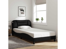 Vidaxl Estrutura De Cama Sem Colchão Hvar 100x200 Cm Tecido Preto