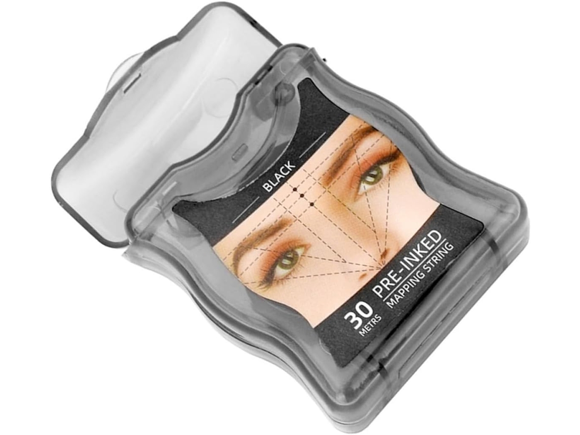 Régua De Corda Preta Magiclulu 30 Metros Para Desenho E Enquadramento, Ferramenta Profissional De Maquiagem