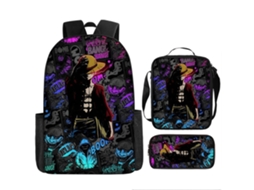 Mochila De Estudante Panoona Play Conjunto 3 Peças Lancheira Estojo 17 Pol 44cm Estilo 22