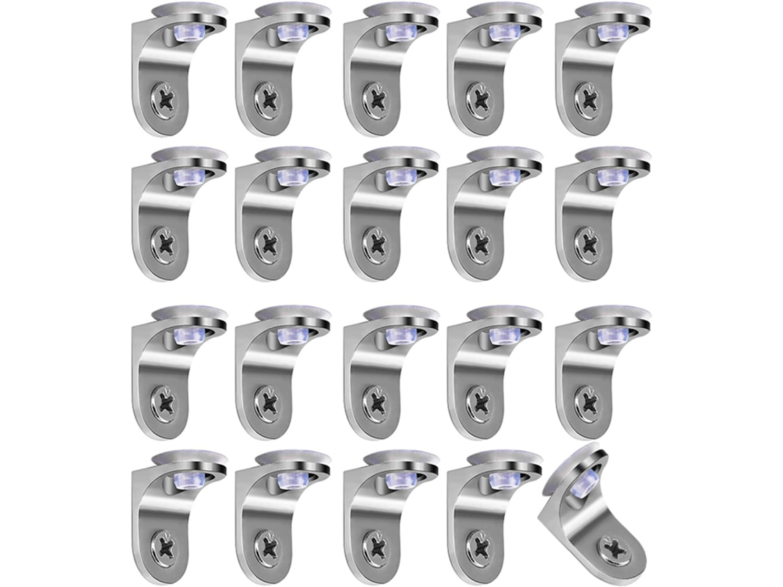 Conjunto De 20 Suportes Prateleiras Multiusos, Na Liga Metálica, Ideais Guarda Roupas, Prateleiras De Armários