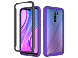 Capa Protetora Resistente A Impactos Em Pc + Tpu Da Série Starry Sky Solid Color Para Xiaomi Redmi 9 (azul Celeste)