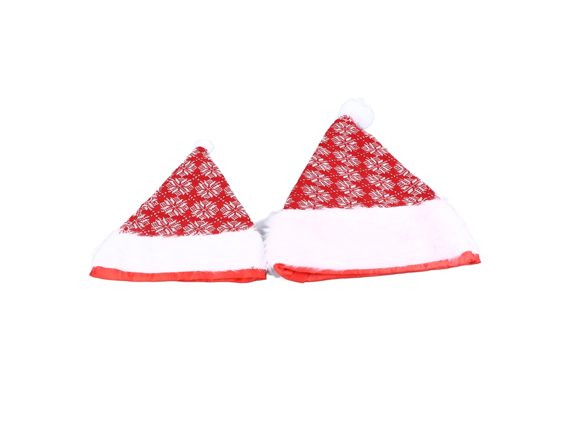 Chapéus Natal Vermelho Branco Decorativos Leves