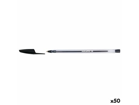 Caneta MOLIN BC188 (Transparente - 1 mm - Preto - Bol)