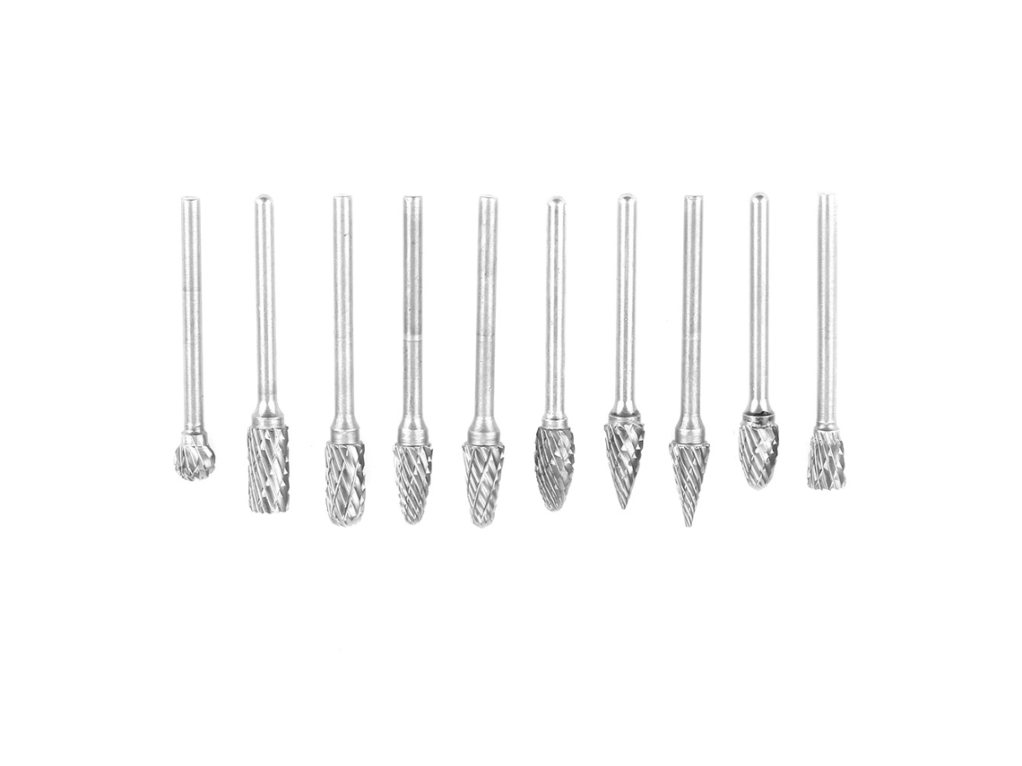 Conjunto De 10 Limas Rotativas De Carboneto Laxiscreed Para Metal E Gravação De Alta Precisão