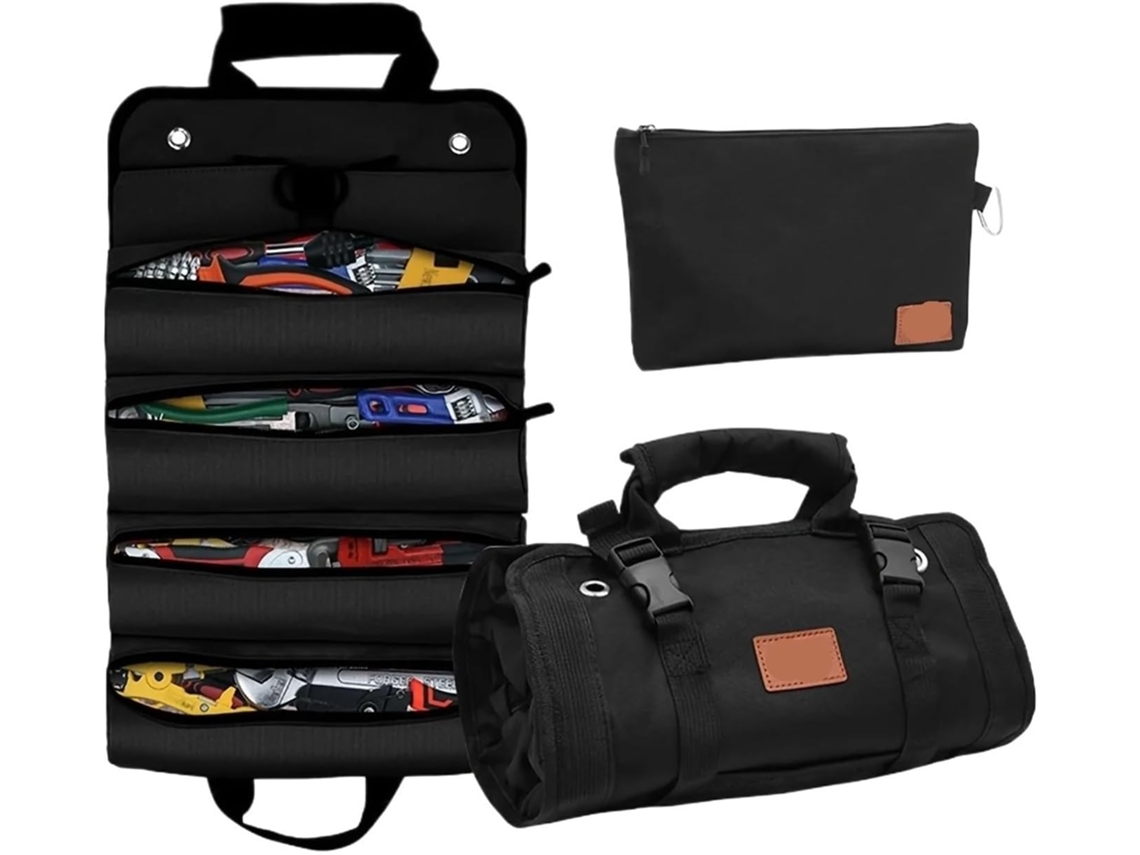 Bolsa De Ferramentas Enrolável, Organizador De Trabalho Para Homens E Mulheres, Armazenamento Portátil, Compacta 2 Unidades