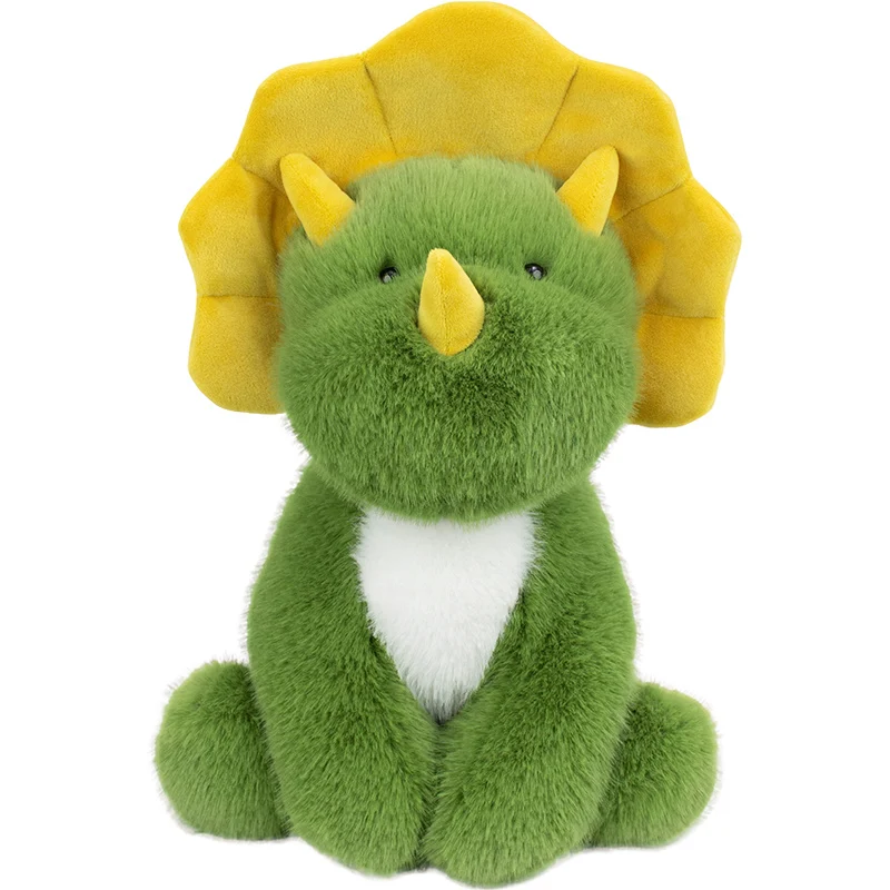 (verde, 30-35cm) Almofada De Pelúcia Triceratops, Brinquedo De Dinossauro Super Macio E Fofo