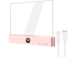 Luminária De Leitura Plana – Acrílico, Com Prendedor De Páginas Removível, Portátil