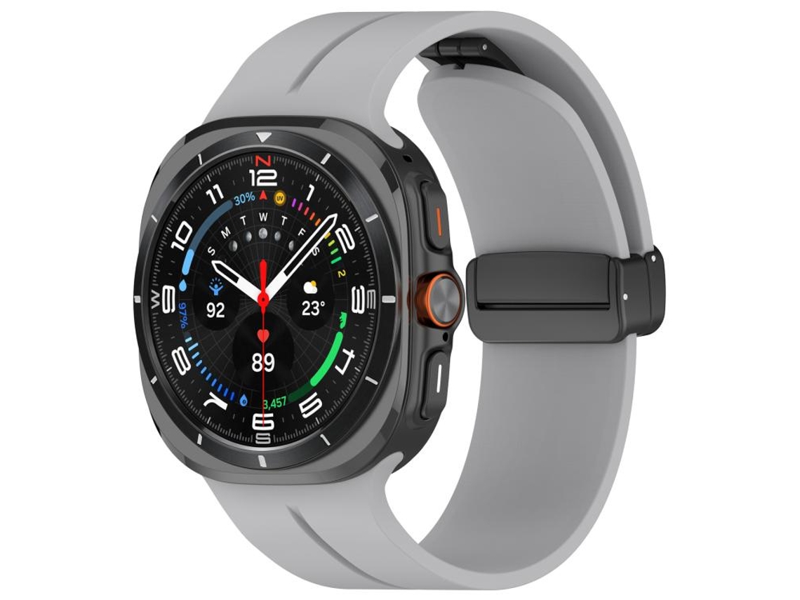 Bracelete Silicone Dobrável Cinza Claro para Samsung Galaxy Watch Ultra (47mm) XIAOMOYU