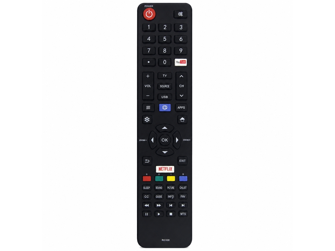 Comando À Distância Para Tv Compatível Com Speler, Jvc E Tcl, Rc320, 06-532w54-ty01x, Ct-6841
