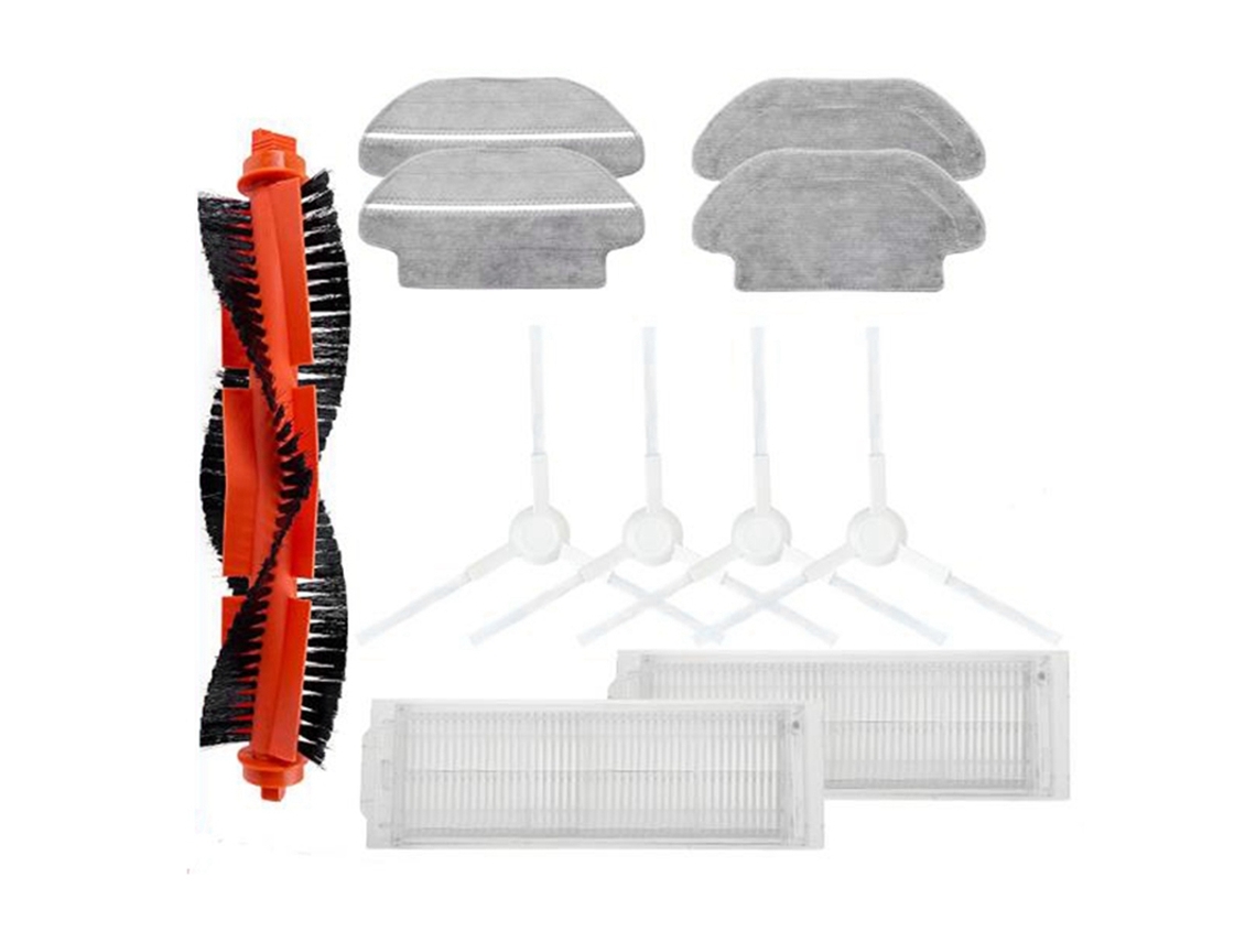 Hepa filtro rolo escova giratória pano mop para xiaomi mijia lds/styj02ym/conga 3490 viomi v2 pro v3 robô aspirador de pó