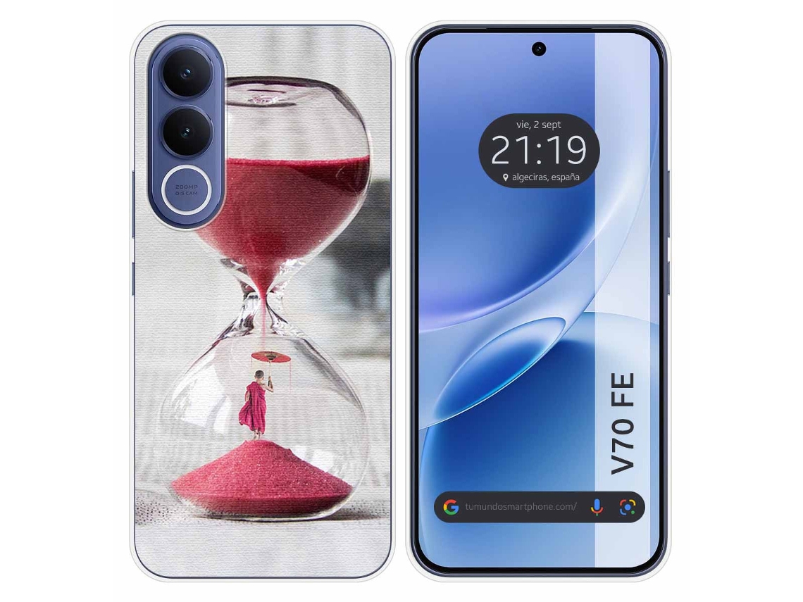 Capa Tumundosmartphone De Silicone Para Vivo V70 Fe Com Desenho De Relógio E Desenho Animado