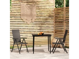 Pcs Conjunto De Jantar Para Jardim Preto Dkd Home Decor