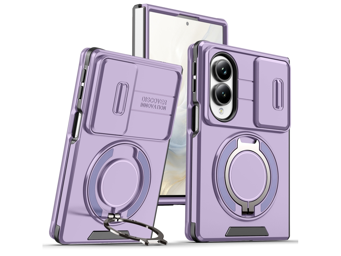 Capa Para Samsung Galaxy Z Fold8, Resistente A Quedas Com Suporte Magnético Giratório De 360° Digitallab (roxo)