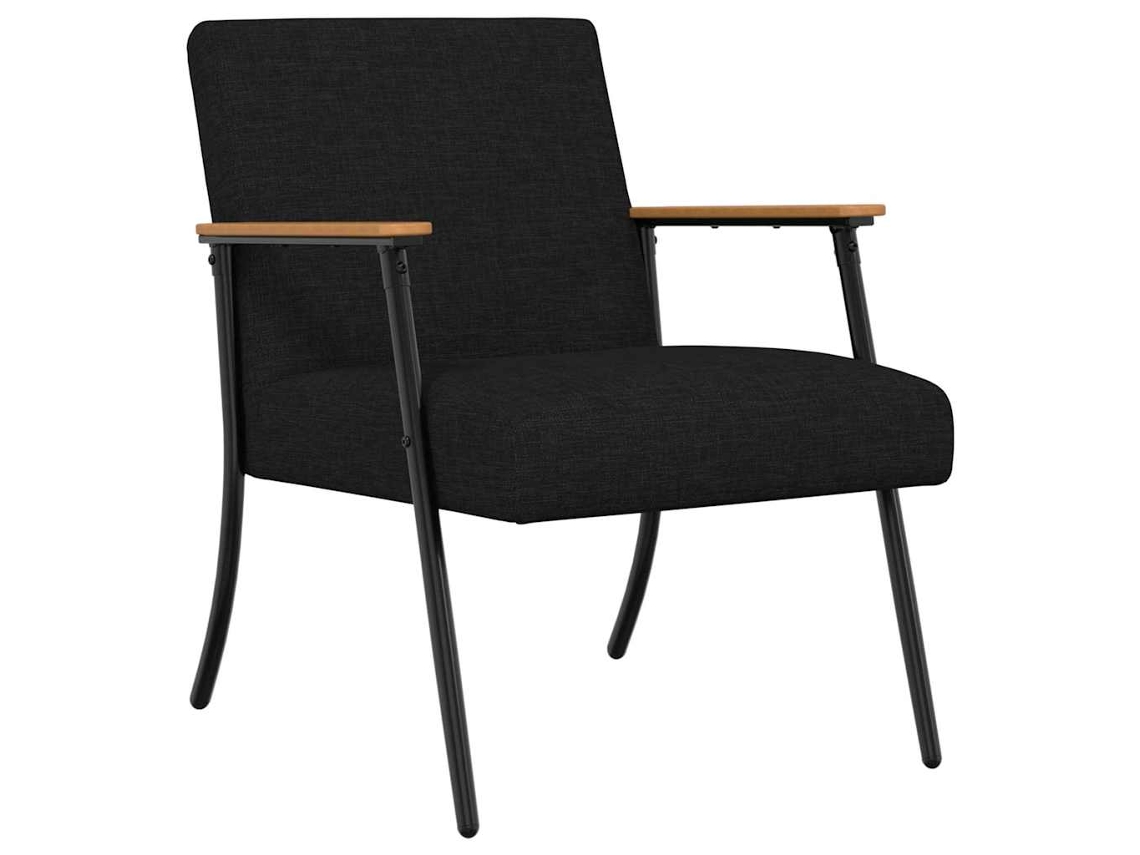 Conjunto 1 Poltrona Moderna Vidaxl Preto Tecido (59 X 75 X 78 Cm)