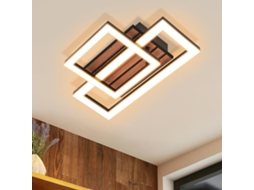 Candeeiro de Teto Led Preto 14w 35cm Design Moderno 3000k Branco Quente Ideal para Sala de Estar Quarto Ou Escritório ZMH