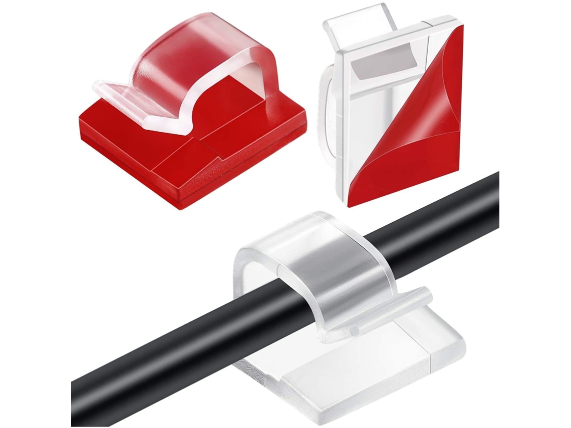 Pacote Com 20 Mini Clipes De Fio Para Uso Externo Fita Adesiva, Para Luzes De Cordão, Pequenos E Transparentes