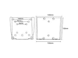 Kit de montagem para TVs LCD/plasma Tamanho da tela preta 33 61 cm (13 61,00 Inline (montagem na parede)