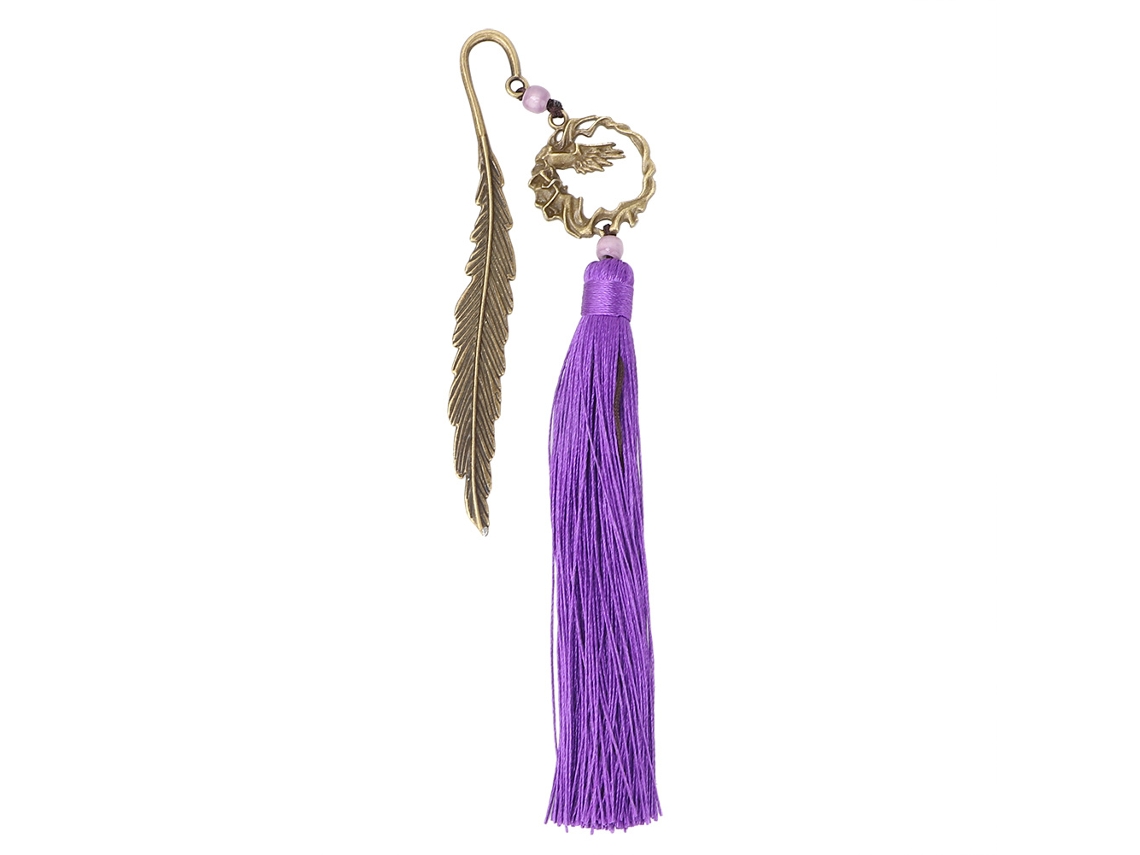 Marcador de Livro Tassel Clássico Chinês Estilo Metal