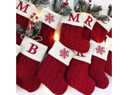 Meias De Tricô Com Letras Do Alfabeto Natalino, Enfeites Para Árvores De Natal, Presentes De Natal 2023 Olysi Shop
