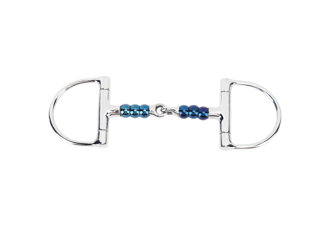 Bochecha de cavalo, aço inoxidável, 125mm, D-ring, anti mordida S/MARCA