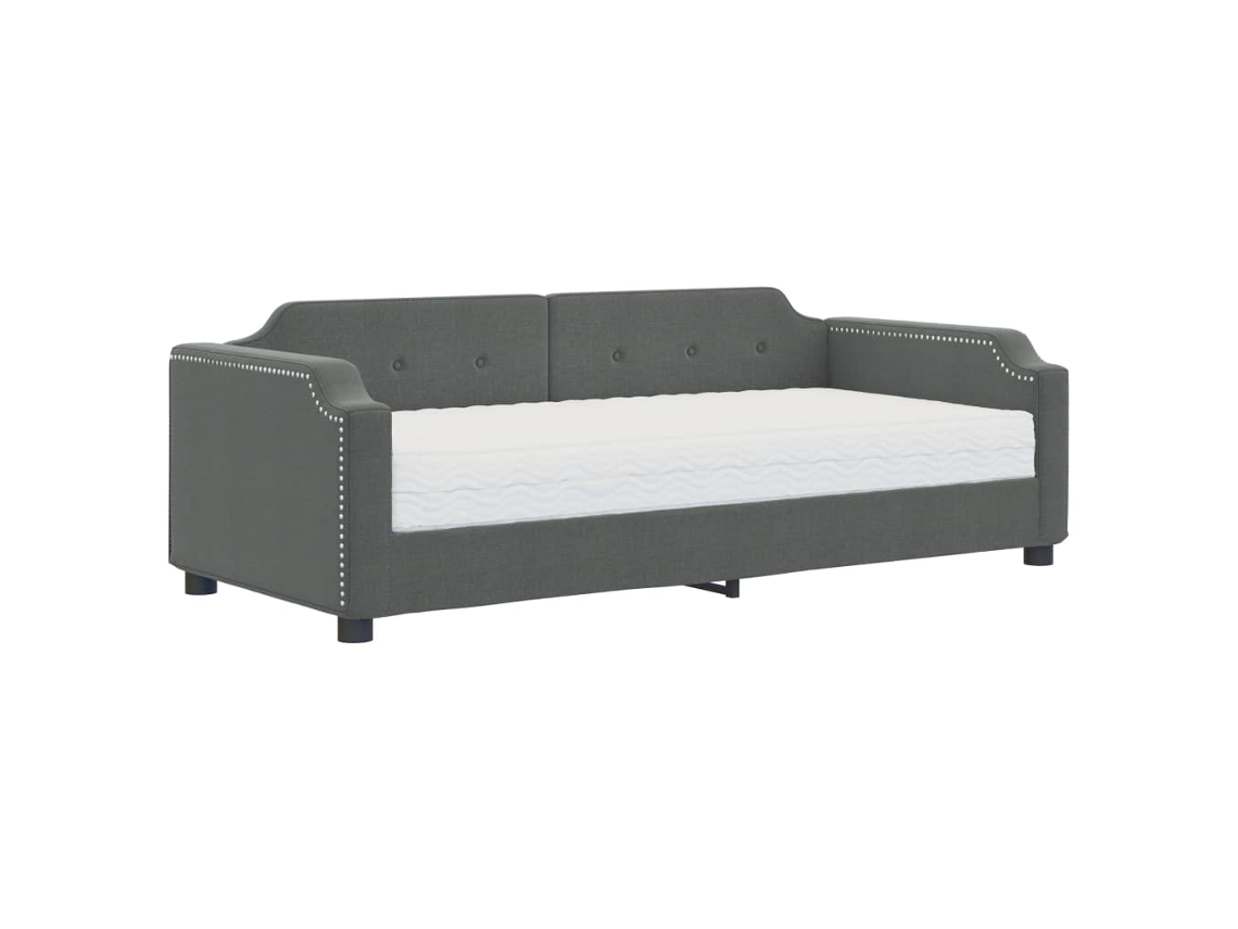 Daybed With Mattress, Daybeds With Mattresses Vidaxl Cinzeto Tecido (90 X 190 Cm)