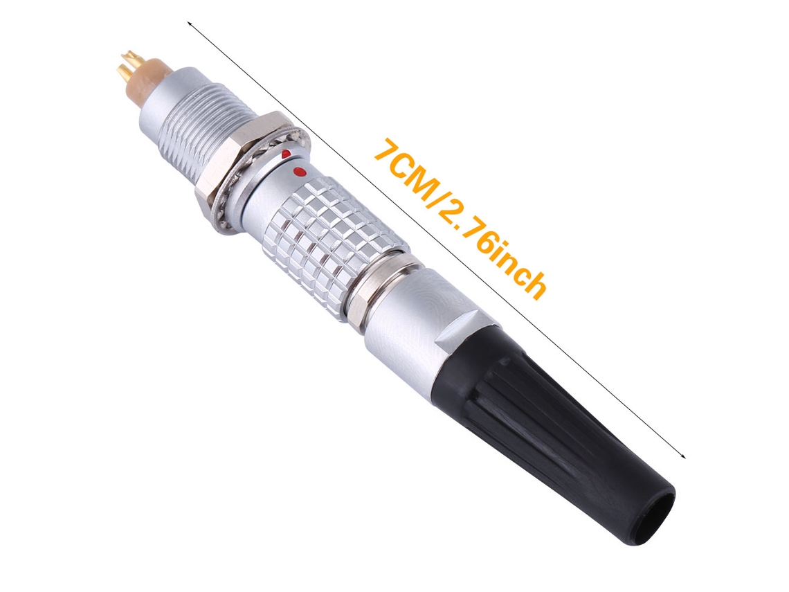 Conjunto De Conector Circular De Aviação De 2 Pinos Push-pull Com Plugue, Tomada E Tampa Laxiscreed