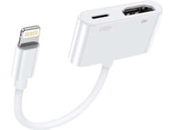 Adaptador HDMI para iPhone, Certificado MFi, Sincronização de Tela para iPhone/iPad