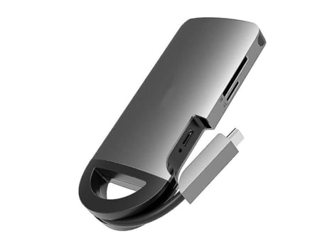 Hub Usb C Portátil Adaptador 8 Em 1 Usb-c Para Tipo C Porta De Carregamento Pd De 100 W 4k Hdmi 3 X Usb 3.0 Leitor De Cartão Sd E Micro Sd Saisiyiky