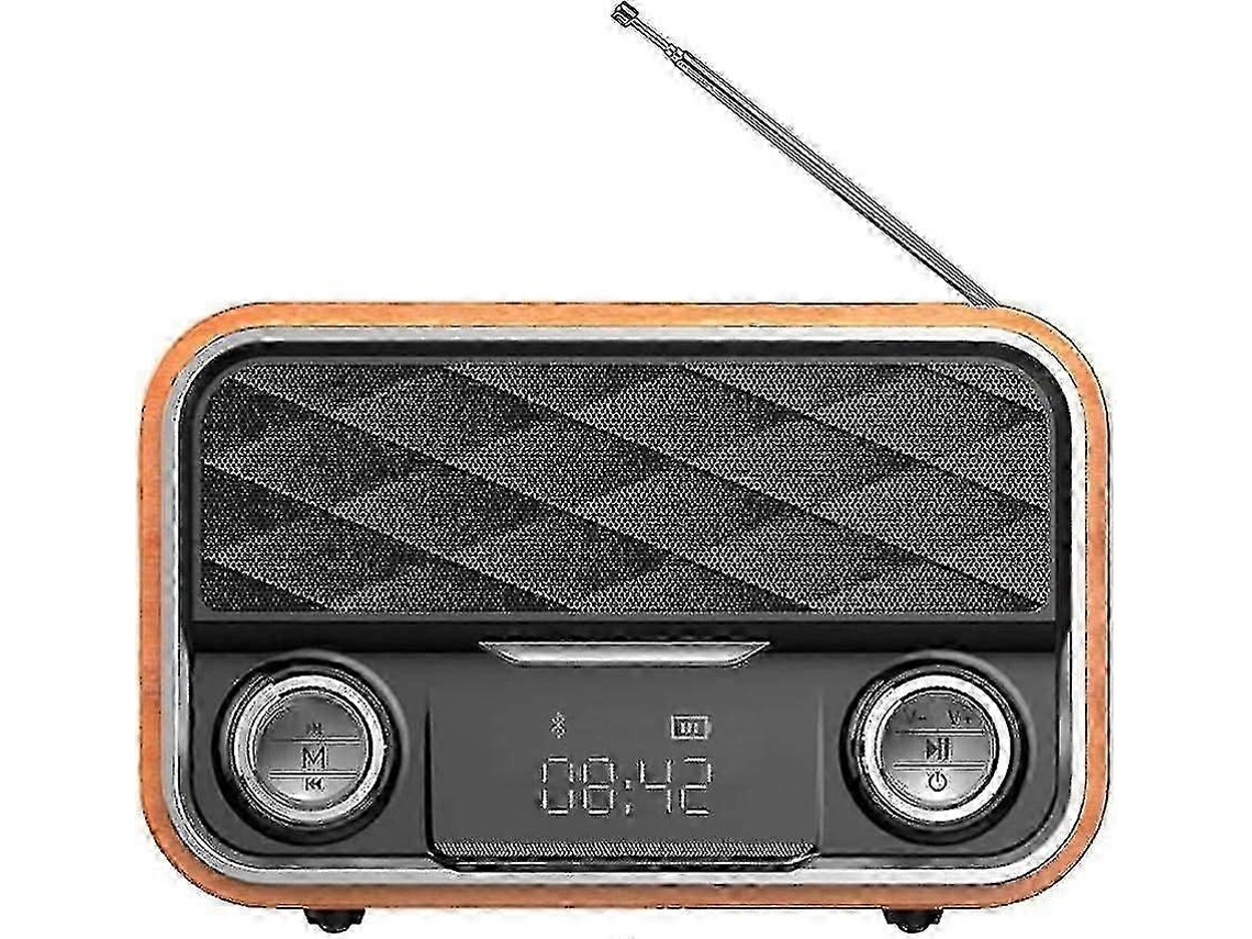 Rádio Bluetooth Retrô Com Aux/fm, Rádio Reserva Com Antena, Som Nítido, Bluetooth Portátil De Alta Potência B Olysi Shop