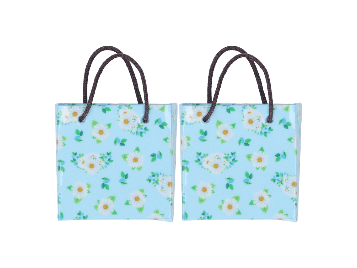 Mali 2pcs Sacos de Papel Miniatura 1:12 para Casinha de Bonecas Acessórios de Compras Simulados