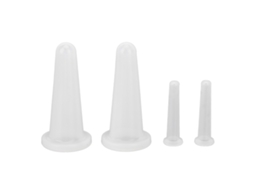 Kit De Terapia De Ventosas Faciais De Massagem A Vácuo Em Silicone - 4 Peças