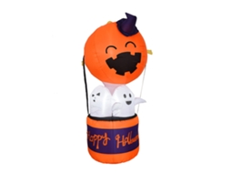 Mali balão de Ar Quente Halloween Abóbora Fantasma com Luz 80x80x180cm para Jardim Externo
