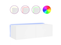 Tv Wall Cabinet, Tv Wall Cabinets Vidaxl Branco Madeira Processada (100 X 35 X 31 Cm)
