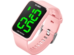 Lurelia Relógio Digital Desportivo, Visor Digital, Led, Luminoso, 250mm, 230mm, 9,06 Polegadas, 150mm, Aço Inoxidável, Silicone, Dourado