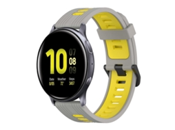 Pulseira De Silicone Bicolor Com Padrão Vertical Para Samsung Galaxy Watch Active 2 (44 Mm X 20 Mm).