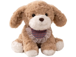 Desenho animado do cachorrinho da Pelúcia com cachecol macio