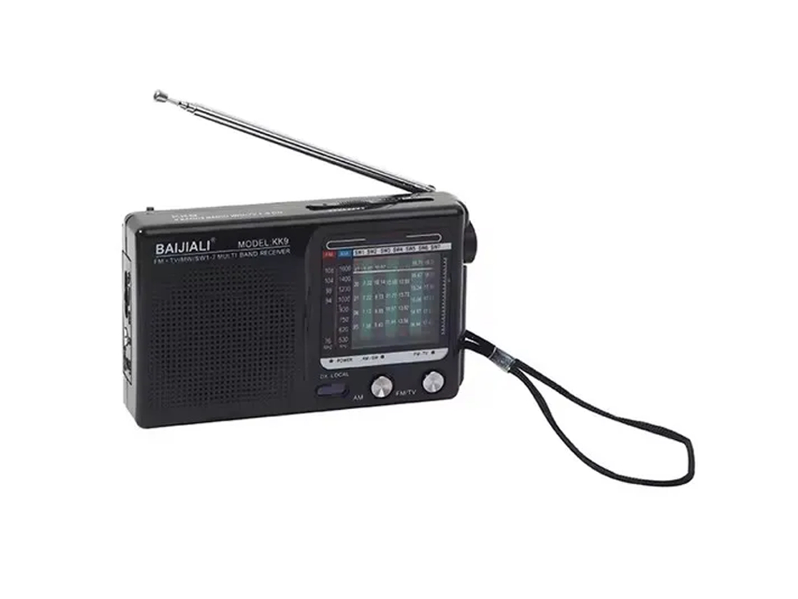 Mini Rádio Fm Kk9, Rádio de Bolso Portátil MDUG (preto)
