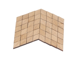 Mali 48 Peças Lâminas de Piso Bambu 1:12 para Casinha de Bonecas Forma Rhombica Geometrica Vintage