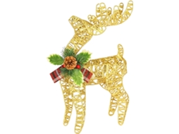 Estatuetas De Renas De Natal, Estátua Festiva Iluminada, Decoração De Mesa Com Renas