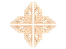 4pcs Aplique De Madeira Gravado Decoração Móveis Casa