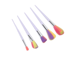 5pcs Set De Brochas De Maquillaje Mini Portátiles Para Varios Cosméticos