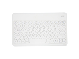 Teclado Sem Fio Ultra Fino Com Teclas Redondas Retrô