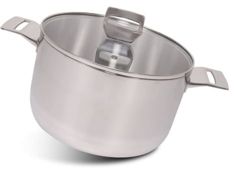 Caçarola 3-Ply com Tampa de Vidro MASTER SWISS (24cm)