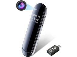 Mini câmera espiã 1080P HD com ângulo amplo de 160° para carro e casa, 32 GB, preta, Bestvite