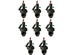 Conjunto de 8 Válvulas Solenóides RAIN Rn 150 9v 3/4” com Regulador de Fluxo (150x150x150 cm)