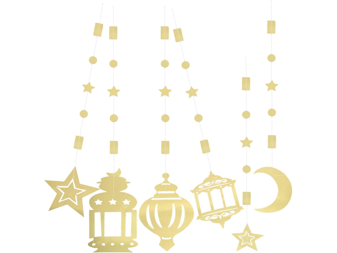 Conjunto De 6 Pingentes Decorativos Para Pendurar, Ideais Para O Eid, Ramadã E Outras Festas.