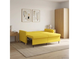 Vidaxl Sofá-cama Retrátil Amarelo Claro 154 X 94,5 X 80,5 Cm Tecido
