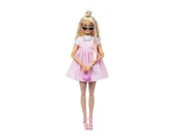 Barbie-estilo Deluxe - Boneca Barbie Loira Com Vestido Rosa Pastel - 4 Anos+ - Hyv27