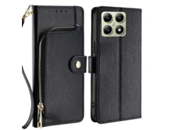 Capa De Couro Com Zíper Para Celular Xiaomi 17 Pro